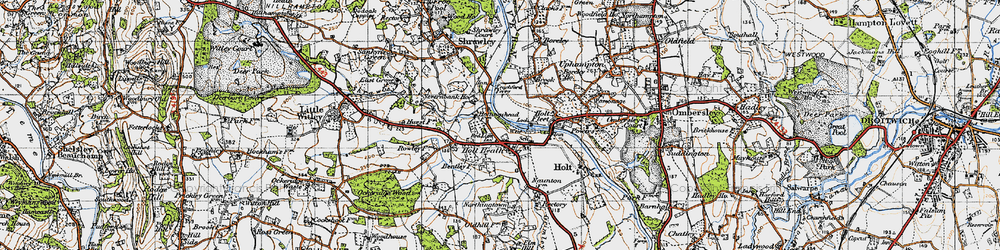 Old map of Holt Heath in 1947