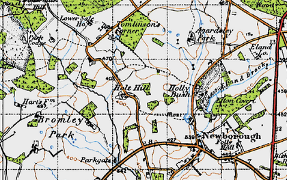 Old map of Agardsley Park in 1946