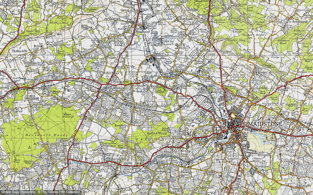 Old Map of Holt Hill, 1946 in 1946