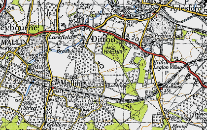 Old map of Holt Hill in 1946