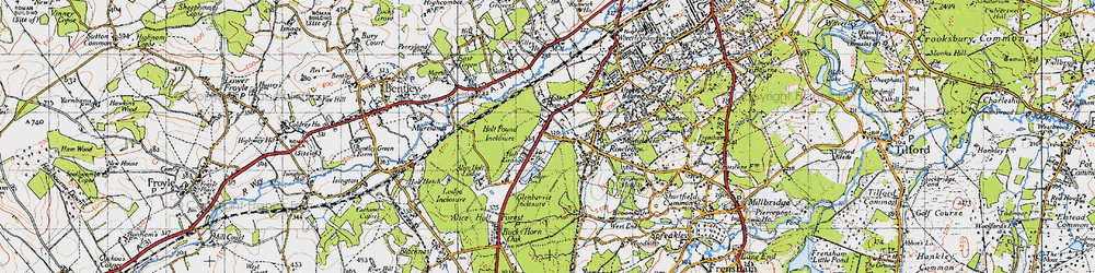 Old map of Holt Pound in 1940