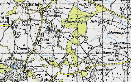 Old map of Holt Wood in 1940