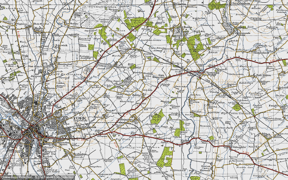 Old Map of Holtby, 1947 in 1947