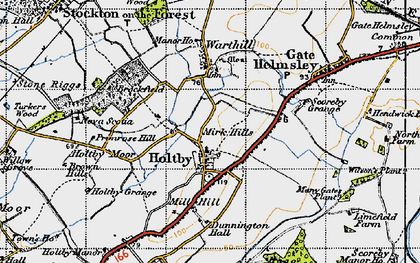 Old map of Holtby in 1947