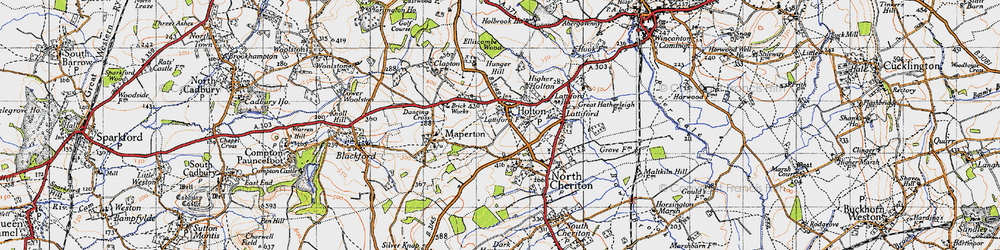 Old map of Holton in 1945