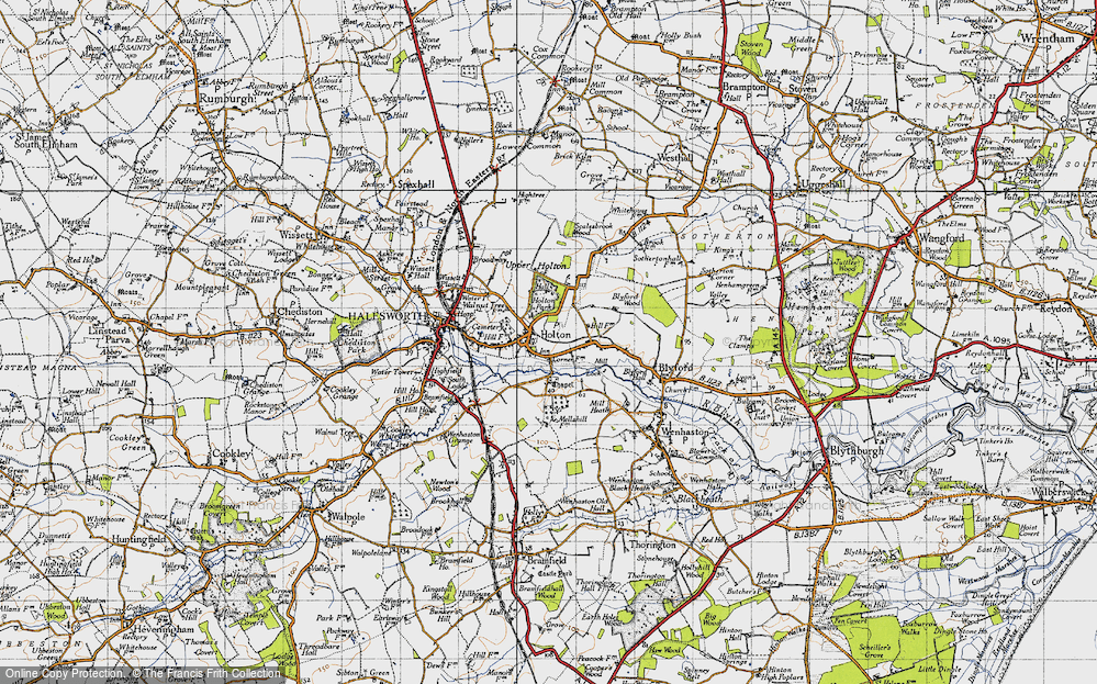Old Map of Holton, 1946 in 1946