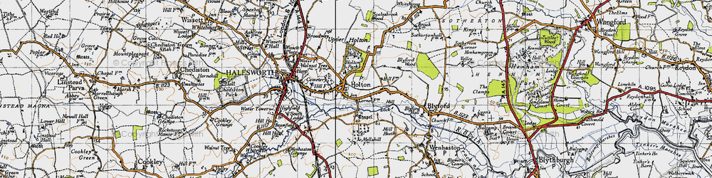 Old map of Holton in 1946