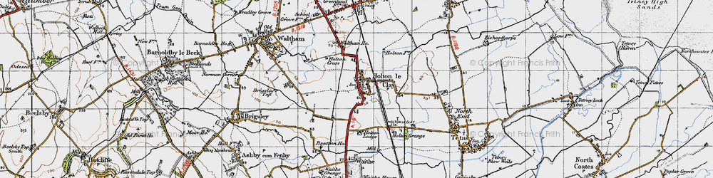Old map of Holton le Clay in 1946