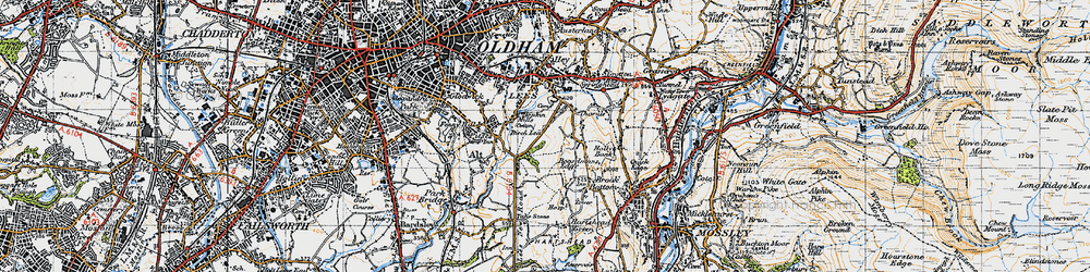 Old map of Holts in 1947