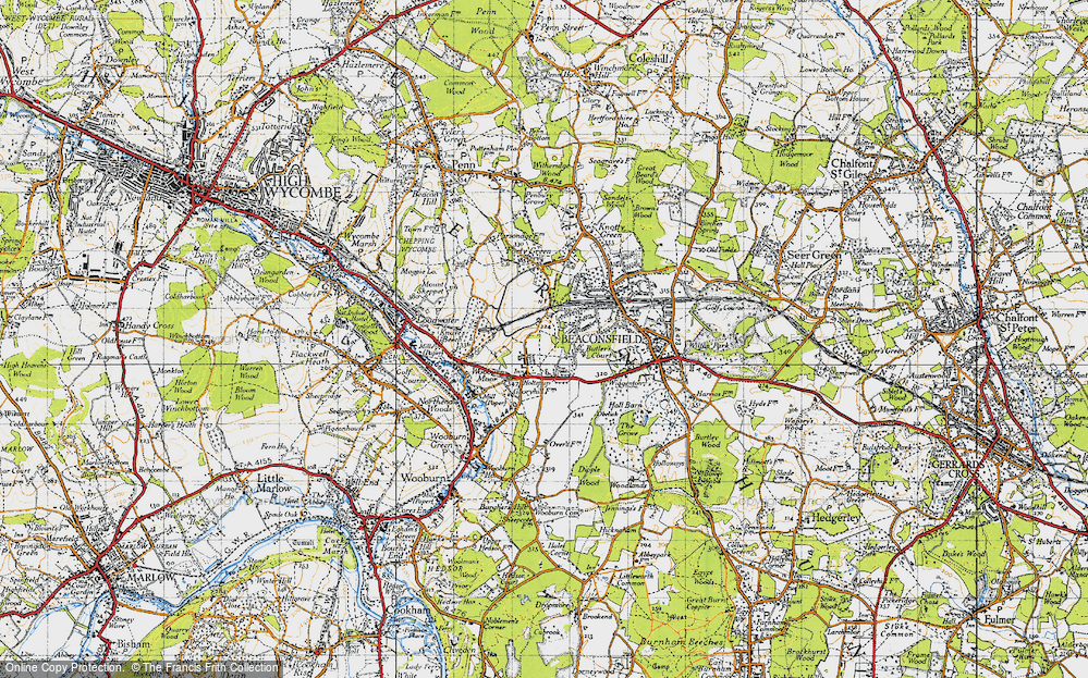 Old Map of Holtspur, 1945 in 1945