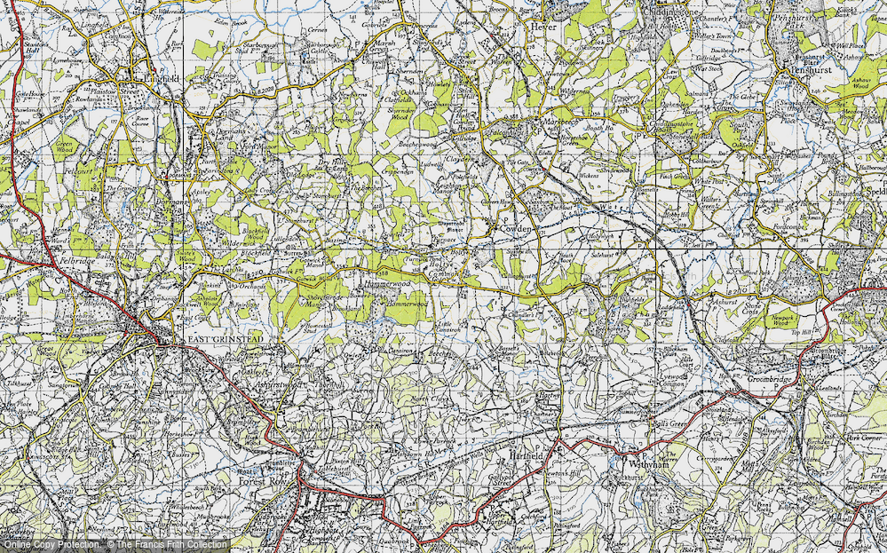 Old Map of Holtye, 1946 in 1946