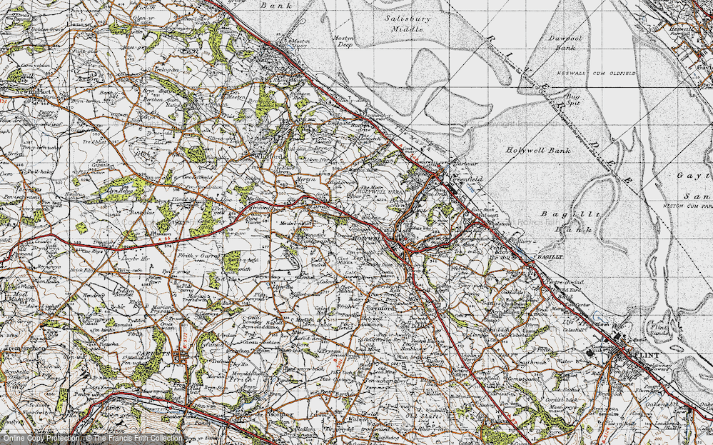 Old Map of Holway, 1947 in 1947