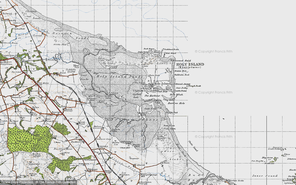 Old Map of Historic Map covering Broad Stones in 1947