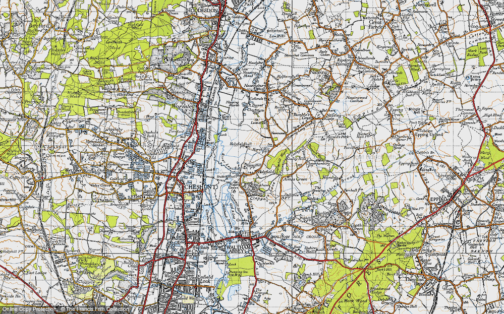 Old Map of Holyfield, 1946 in 1946