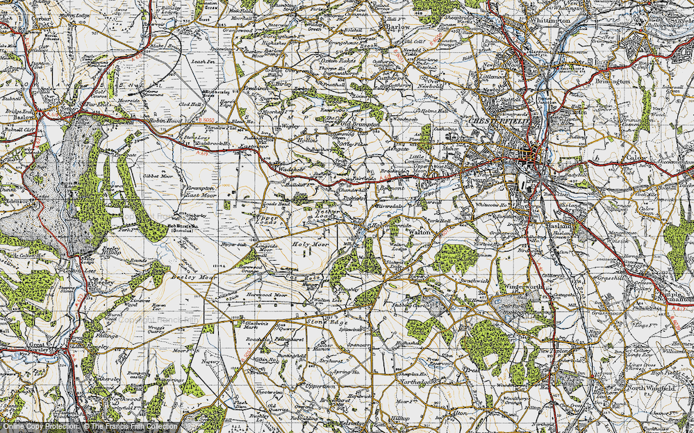 Old Map of Holymoorside, 1947 in 1947