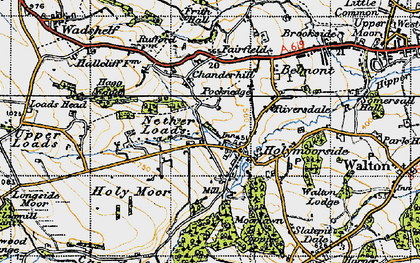 Old map of Holymoorside in 1947