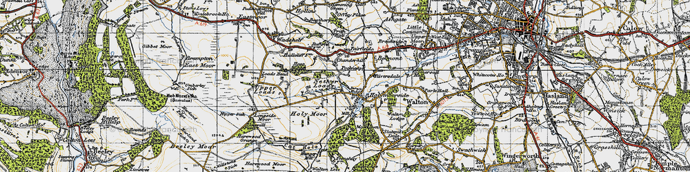 Old map of Holymoorside in 1947