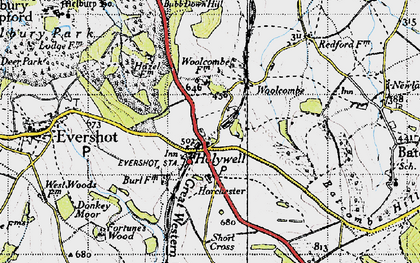 Old map of Holywell in 1945