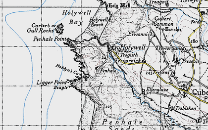 Old map of Beagle in 1946
