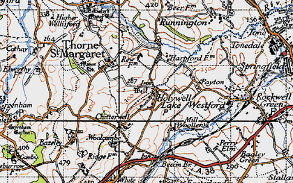 Old map of Holywell Lake in 1946