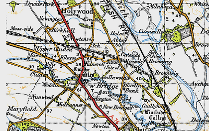 Old map of Bearcroft in 1947