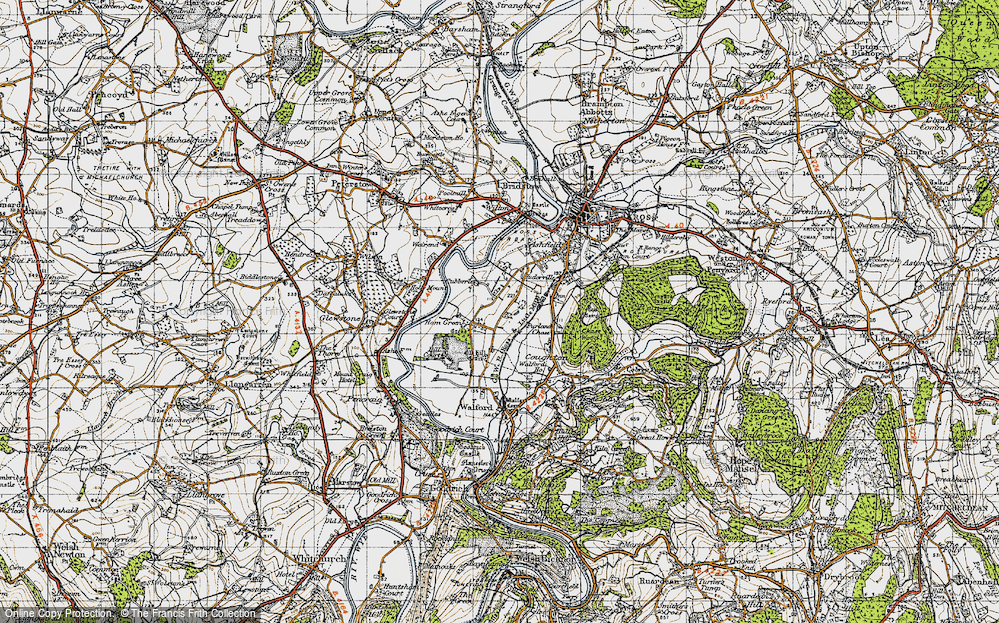 Old Map of Hom Green, 1947 in 1947