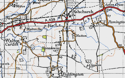 Old map of Homedowns in 1946