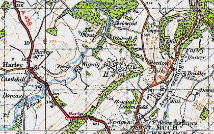 Old map of Wigwig in 1947
