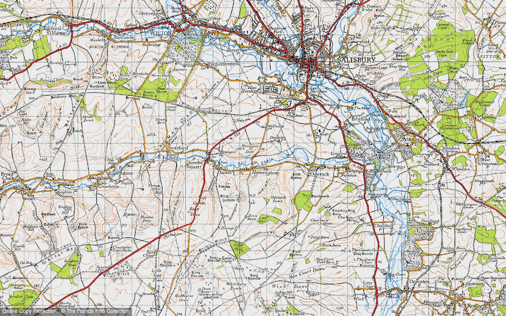 Old Map of Homington, 1940 in 1940