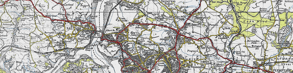 Old map of Honicknowle in 1946
