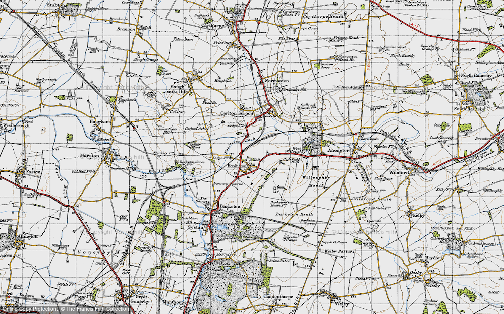 Historic Ordnance Survey Map of Honington, 1946