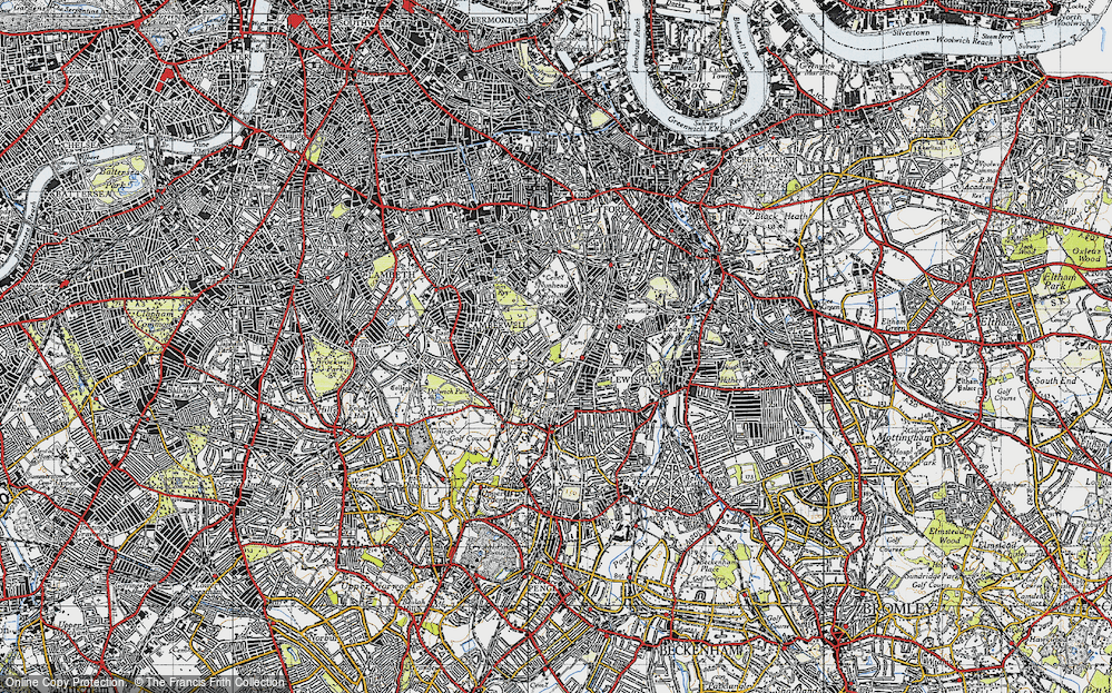 Old Map of Honor Oak, 1946 in 1946