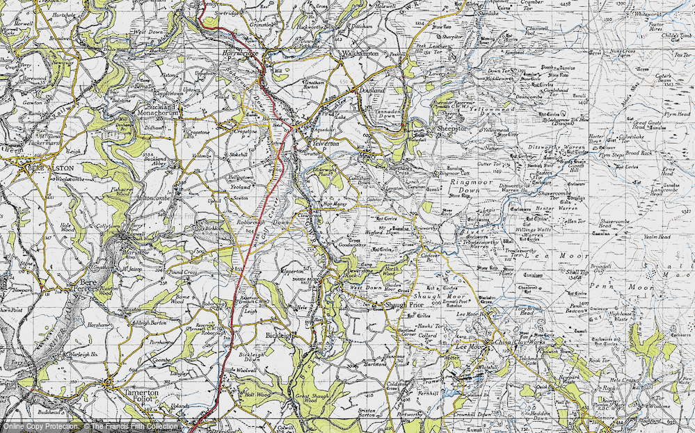 Old Map of Hoo Meavy, 1946 in 1946