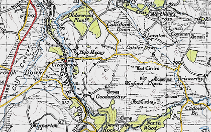Old map of Hoo Meavy in 1946