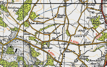 Old map of Hoober in 1947
