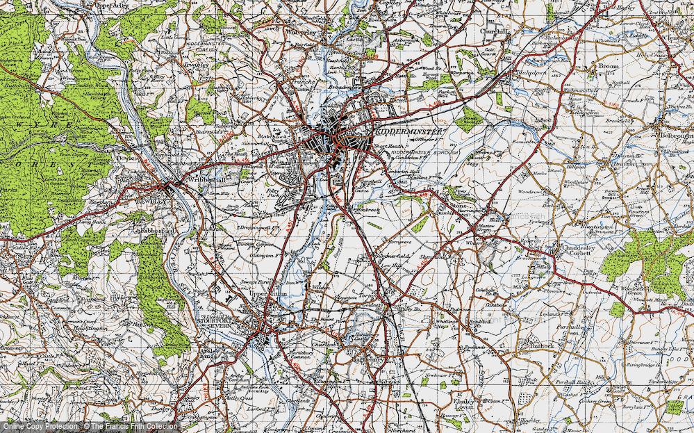 Old Map of Hoobrook, 1947 in 1947