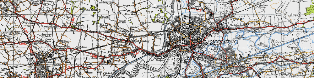 Old map of Hood Manor in 1947