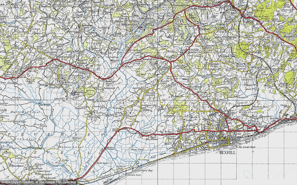 Old Map of Hooe Common, 1940 in 1940