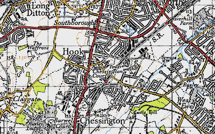 Old map of Hook in 1945