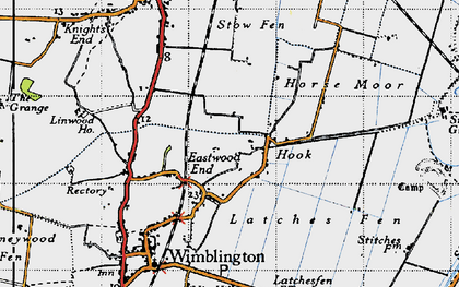 Old map of Hook in 1946