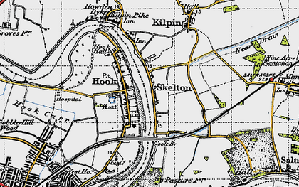 Old map of Hook in 1947