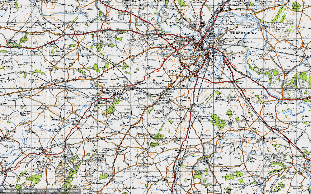 Old Map of Hook-a-gate, 1947 in 1947