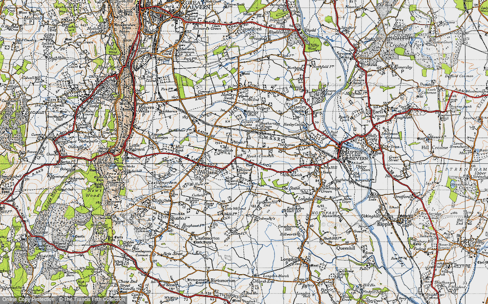 Old Map of Hook Bank, 1947 in 1947