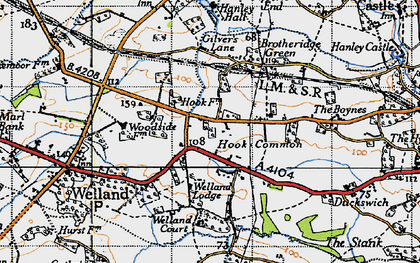 Old map of Hook Bank in 1947