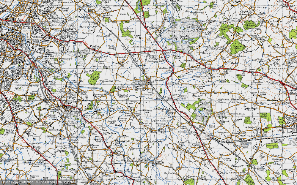 Old Map of Hook End, 1947 in 1947
