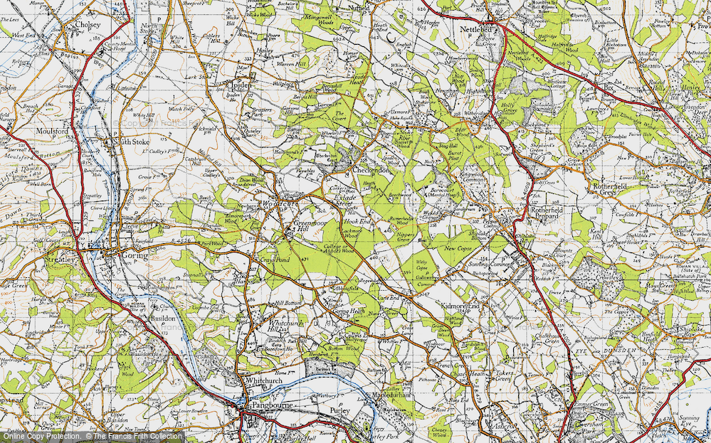 Old Map of Hook End, 1947 in 1947