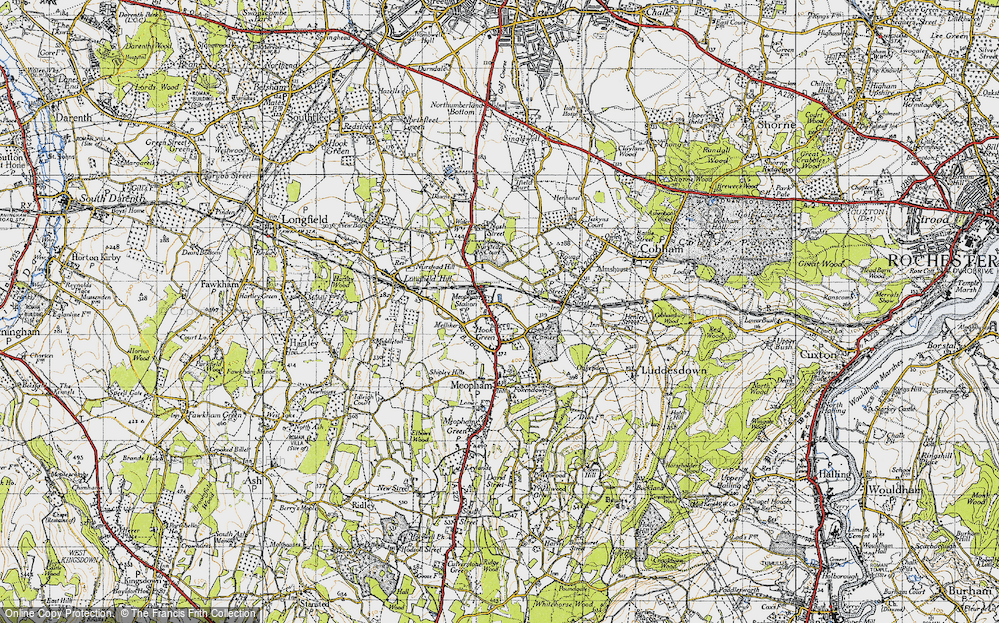 Old Map of Hook Green, 1946 in 1946