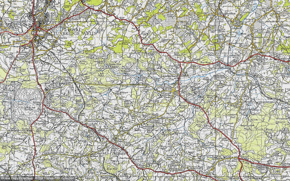 Old Map of Historic Map covering Buss's Green in 1946