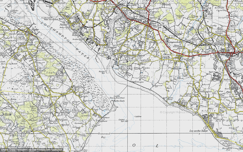 Old Map of Hook Park, 1945 in 1945