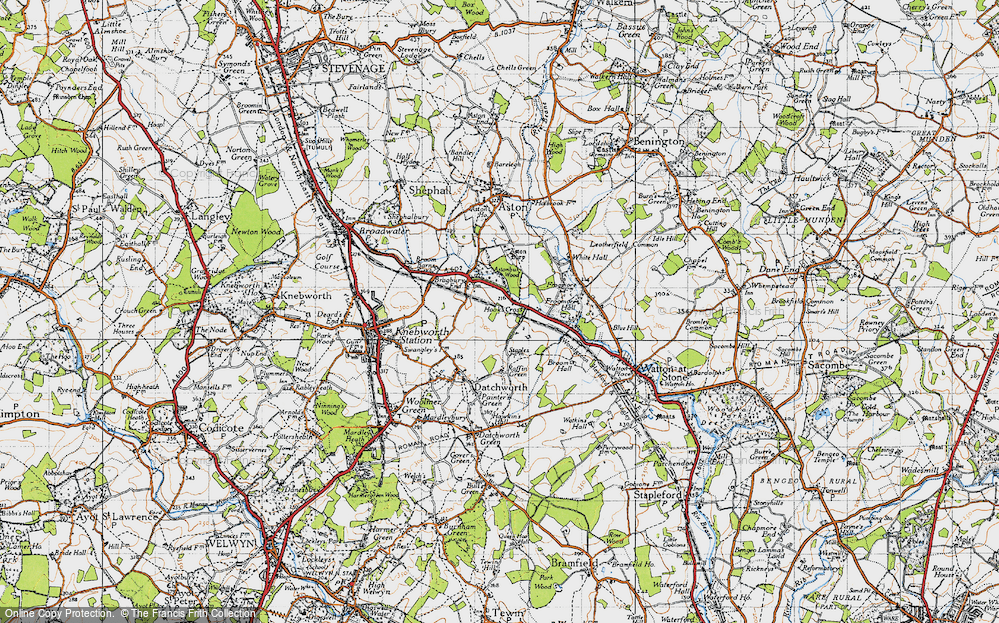 Old Map of Hook's Cross, 1946 in 1946